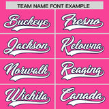 Custom Pink Navy Lapel Gradient Fashion Authentic Baseball Jersey