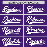 Custom Purple Gold Lapel Gradient Fashion Authentic Baseball Jersey