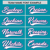 Custom Aqua Purple Lapel Gradient Fashion Authentic Baseball Jersey