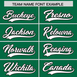 Custom Kelly Green Black Lapel Gradient Fashion Authentic Baseball Jersey