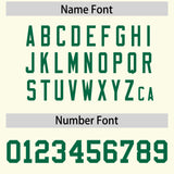 Custom Cream Kelly Green Lapel Gradient Fashion Authentic Baseball Jersey