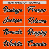 Custom Orange White Lapel Gradient Fashion Authentic Baseball Jersey