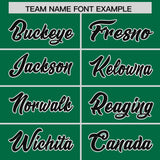 Custom Kelly Green White Lapel Gradient Fashion Authentic Baseball Jersey