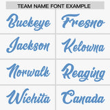 Custom White Navy Lapel Gradient Fashion Authentic Baseball Jersey