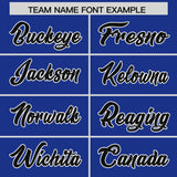 Custom Royal White Lapel Gradient Fashion Authentic Baseball Jersey