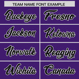 Custom Purple White Lapel Gradient Fashion Authentic Baseball Jersey