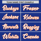 Custom Royal Orange Lapel Gradient Fashion Authentic Baseball Jersey
