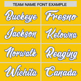 Custom Gold Royal Lapel Gradient Fashion Authentic Baseball Jersey