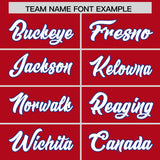 Custom Red Royal Lapel Gradient Fashion Authentic Baseball Jersey