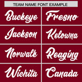 Custom Crimson Gold Lapel Gradient Fashion Authentic Baseball Jersey