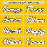 Custom Gold Navy Lapel Gradient Fashion Authentic Baseball Jersey