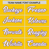 Custom Gold Purple Lapel Gradient Fashion Authentic Baseball Jersey