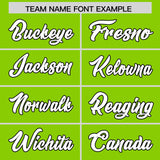 Custom Neon Green Black Lapel Gradient Fashion Authentic Baseball Jersey