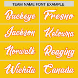 Custom Gold Orange Lapel Gradient Fashion Authentic Baseball Jersey