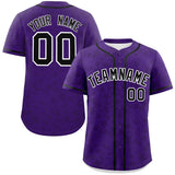 Custom Personalized Star Graffiti Pattern Authentic Baseball Jersey for Adults