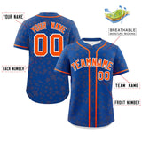 Custom Personalized Star Graffiti Pattern Authentic Baseball Jersey for Adults
