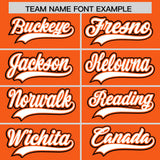 Custom Orange Black Personalized Color Block Authentic Baseball jersey