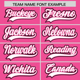 Custom Pink Black Personalized Color Block Authentic Baseball jersey