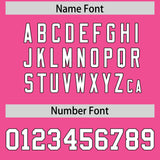 Custom Pink Black Personalized Color Block Authentic Baseball jersey