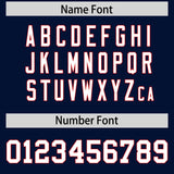 Custom Navy Red Personalized Color Block Authentic Baseball jersey