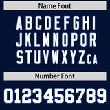 Custom Navy Light Blue Personalized Color Block Authentic Baseball jersey