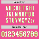 Custom Pink Neon Green Personalized Color Block Authentic Baseball jersey