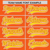 Custom Orange Gold Personalized Color Block Authentic Baseball jersey