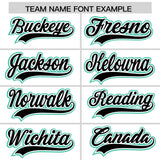 Custom White Bright Green Personalized Color Block Authentic Baseball jersey