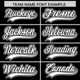 Custom Black Silver Personalized Color Block Authentic Baseball jersey