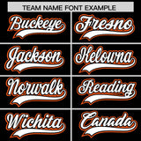 Custom Black Orange Personalized Color Block Authentic Baseball jersey