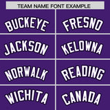 Custom Purple Black Personalized Color Block Authentic Baseball jersey