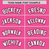 Custom Pink Black Personalized Color Block Authentic Baseball jersey