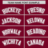 Custom Crimson Silver Personalized Color Block Authentic Baseball jersey