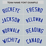 Custom Silver Royal Personalized Color Block Authentic Baseball jersey