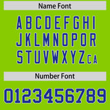 Custom Neon Green Royal Personalized Color Block Authentic Baseball jersey