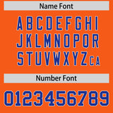 Custom Orange Royal Personalized Color Block Authentic Baseball jersey