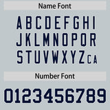 Custom Silver Navy Personalized Color Block Authentic Baseball jersey