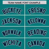 Custom Aqua Navy Personalized Color Block Authentic Baseball jersey