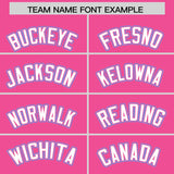 Custom Pink Light Blue Personalized Color Block Authentic Baseball jersey