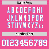 Custom Pink Light Blue Personalized Color Block Authentic Baseball jersey