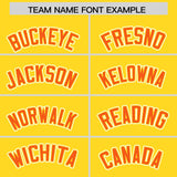 Custom Gold Orange Personalized Color Block Authentic Baseball jersey