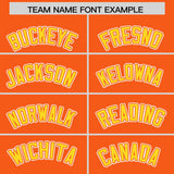 Custom Orange Gold Personalized Color Block Authentic Baseball jersey