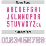 Custom White Pink Personalized Color Block Authentic Baseball jersey