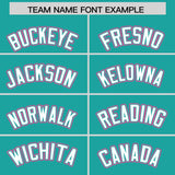Custom Aqua Pink Personalized Color Block Authentic Baseball jersey