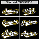 Custom Black Old Gold Personalized Color Block Authentic Baseball jersey