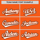 Custom Orange Black Personalized Color Block Authentic Baseball jersey