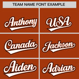 Custom Texas Orange Black Personalized Color Block Authentic Baseball jersey