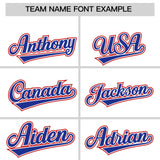 Custom White Royal Personalized Color Block Authentic Baseball jersey