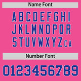 Custom Pink Royal Personalized Color Block Authentic Baseball jersey