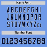 Custom Light Blue Navy Personalized Color Block Authentic Baseball jersey